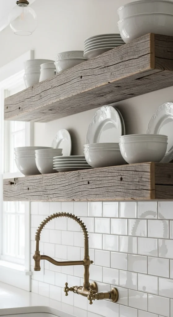 Barn wood farmhouse shelves