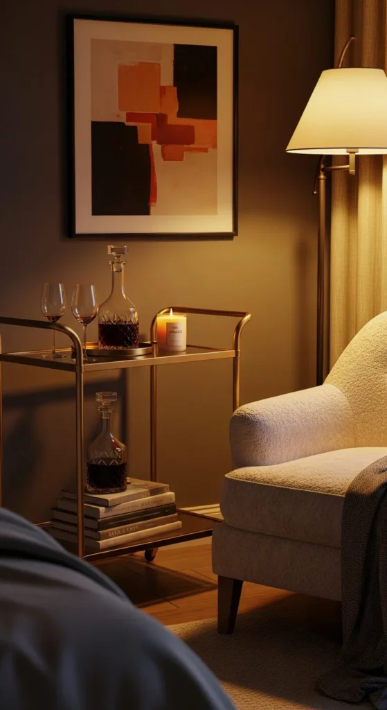 Bedroom date night setup