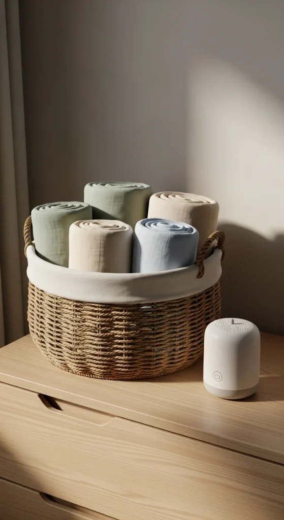 Bedtime essentials basket