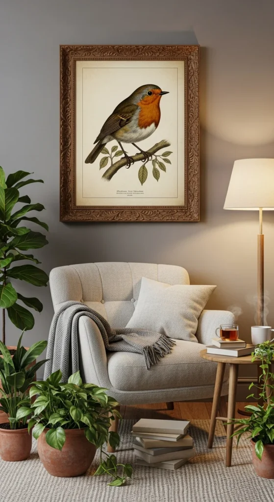 Bird print art custom