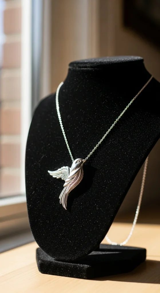 Bird-themed jewelry necklace