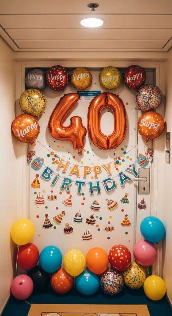 Birthday cruise door decorations