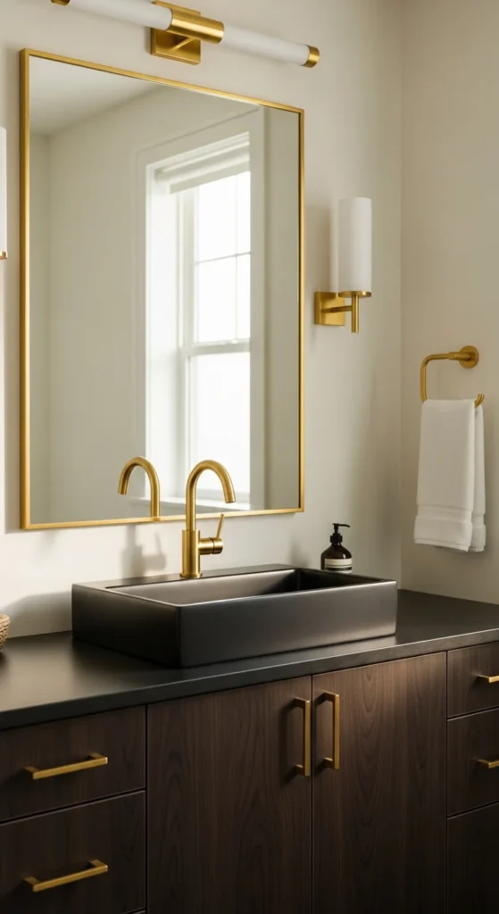 Black gold bathroom fixtures