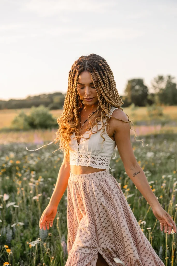 Bohemian crochet braids curls