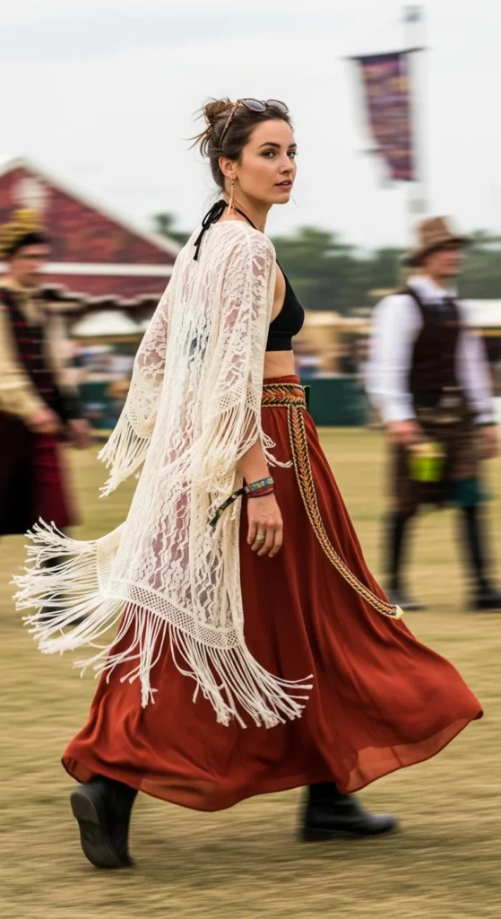 Boho lace kimono Renaissance