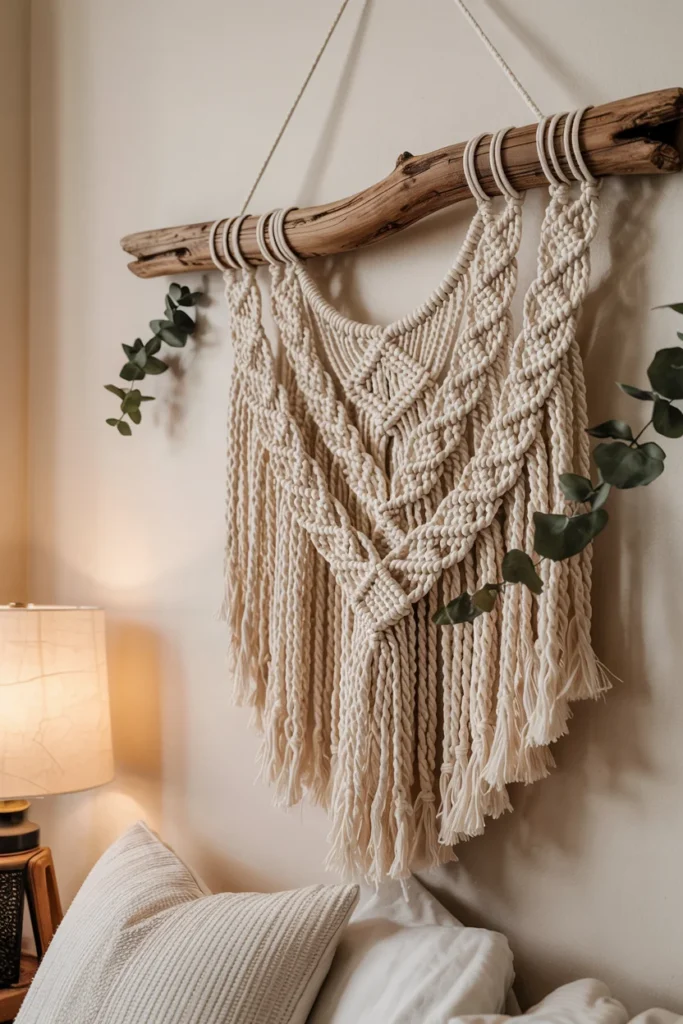 Boho macramé wall decor
