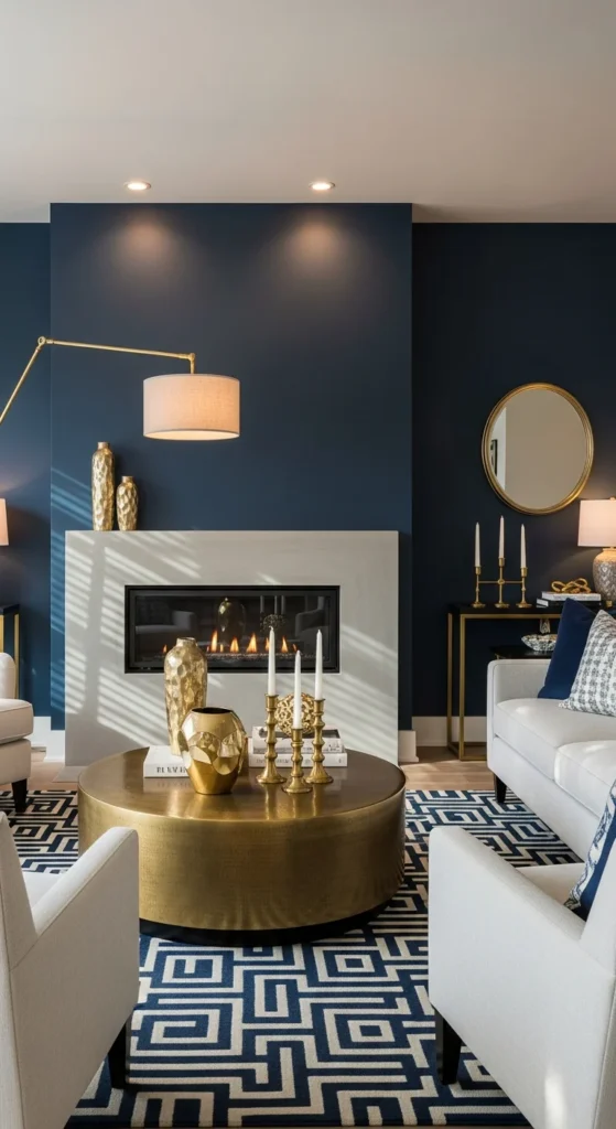 Bold fireplace focal point