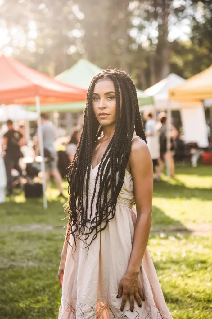 Box braid crochet hairstyle