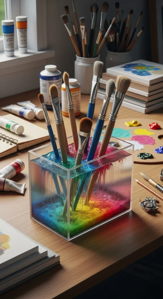 Brush cleaning tank gift