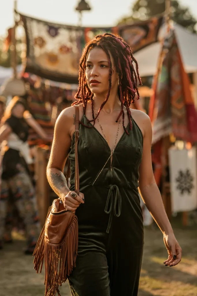 Butterfly locs auburn color