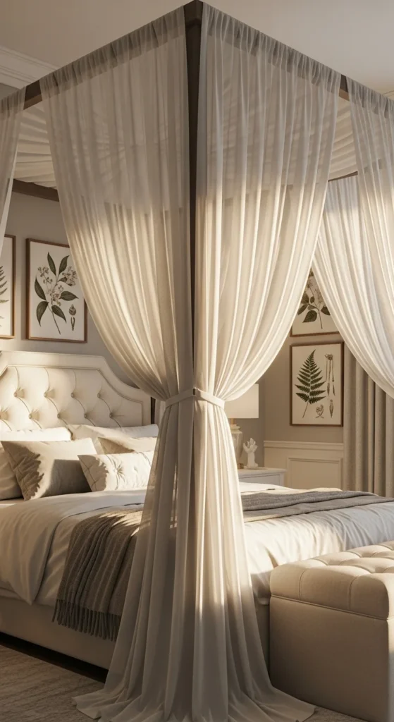 Canopy bed romantic decor