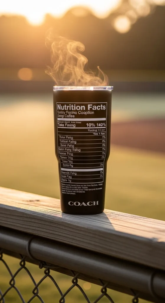 Coach nutrition facts baseball tumbler