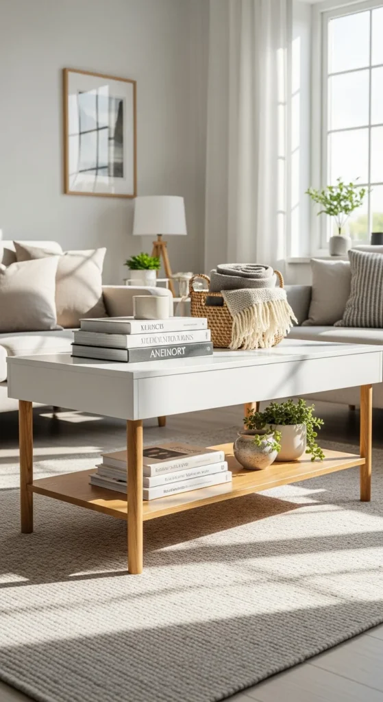 Coffee Table with Lower Shelf