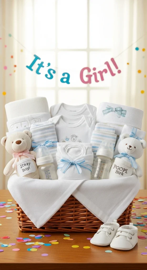 Complete newborn gift basket