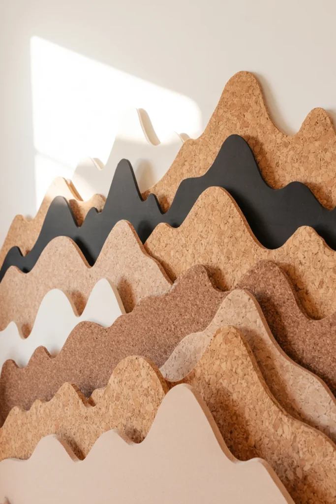 Cork landscape wall sculpture