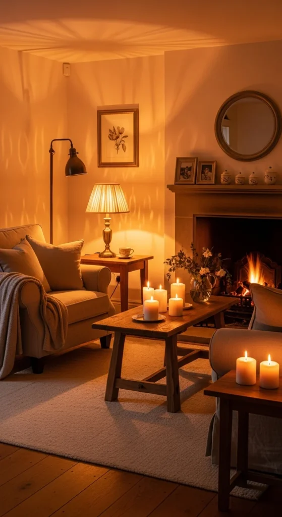 Cottage living room lighting