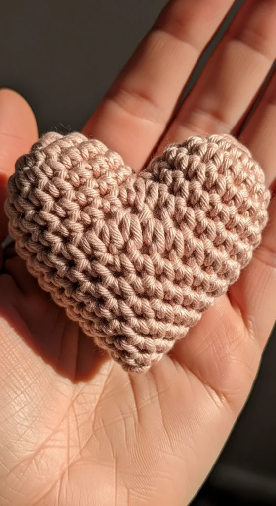 Crochet sympathy heart gift