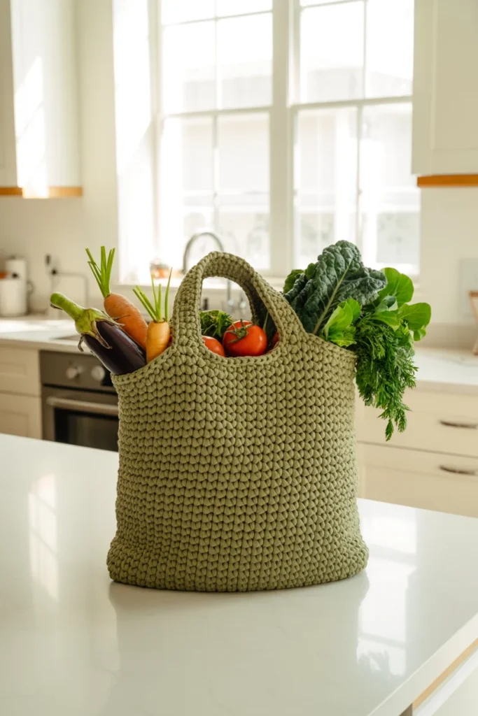 Crochet tote bag men