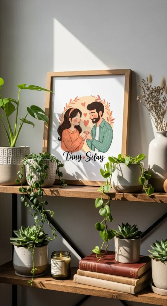 Custom couple illustration Valentine gift