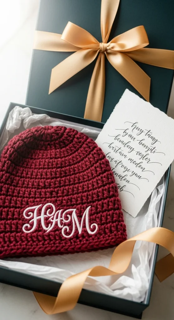 Custom crochet hat guys