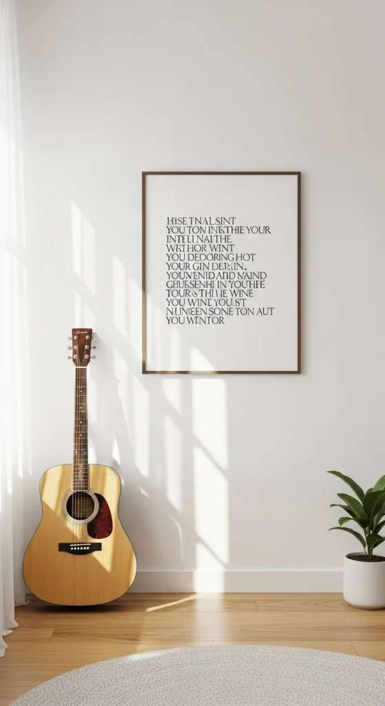 Custom song lyric art