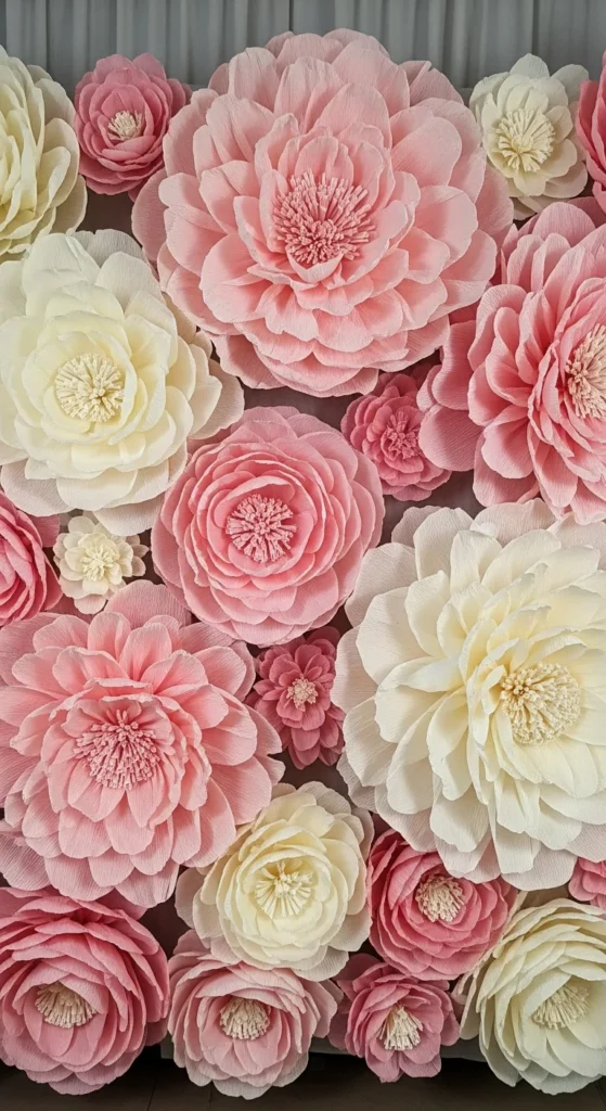 DIY paper flower bridal shower