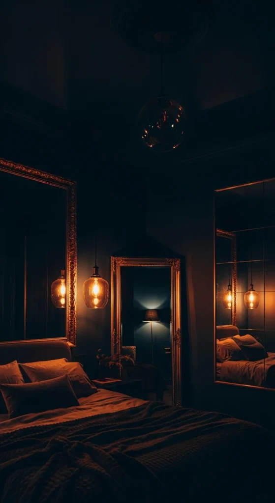Dark blue bedroom