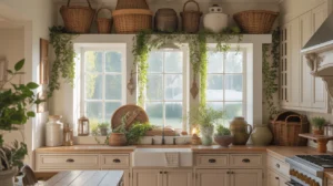 Decorating ideas for above kitchen cabinets