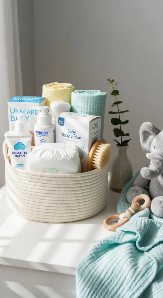 Diaper caddy gift basket