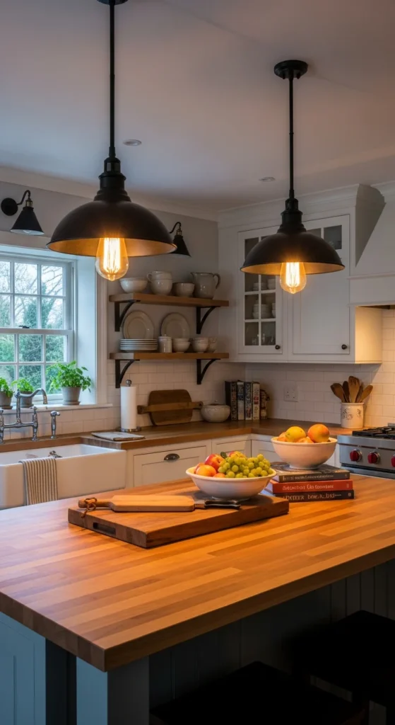 Farmhouse kitchen lighting