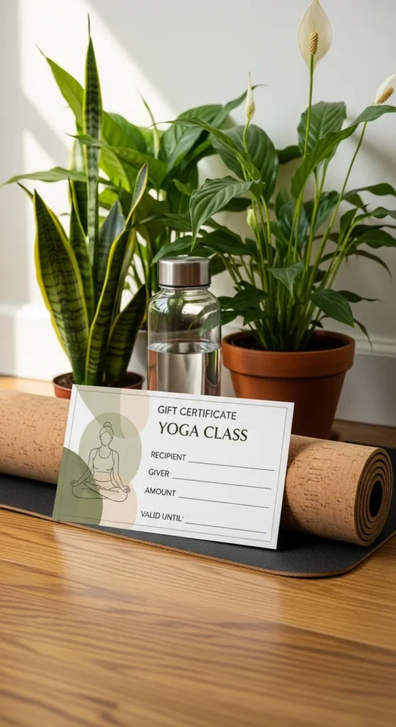 Fitness class bridesmaid gift