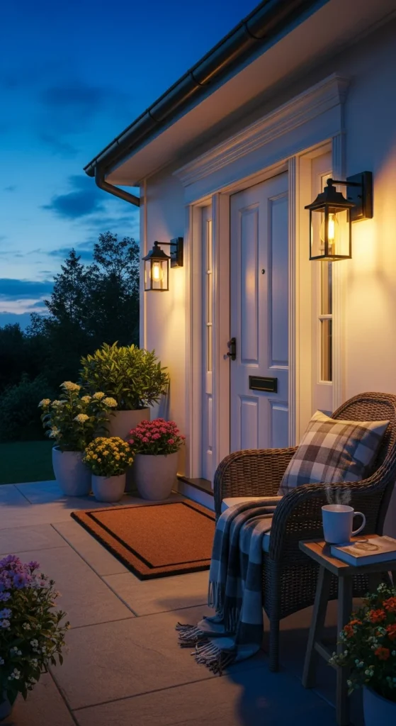 Front porch wall sconce lighting