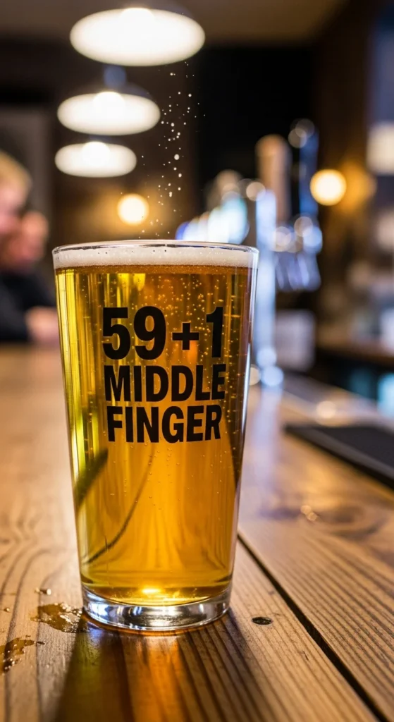 Funny 60th birthday beer glass