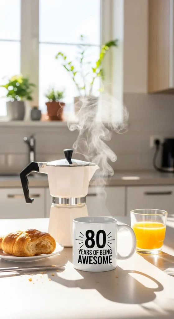 Funny 80th birthday coffee mug