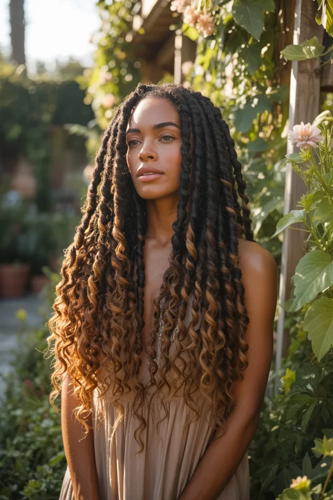 Goddess crochet locs hairstyle
