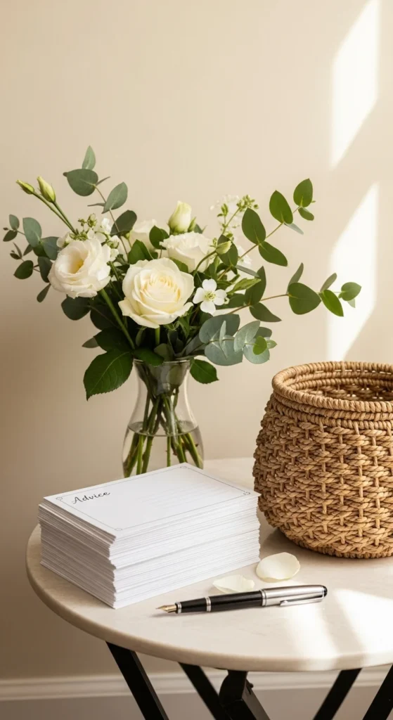 Graduation advice card station