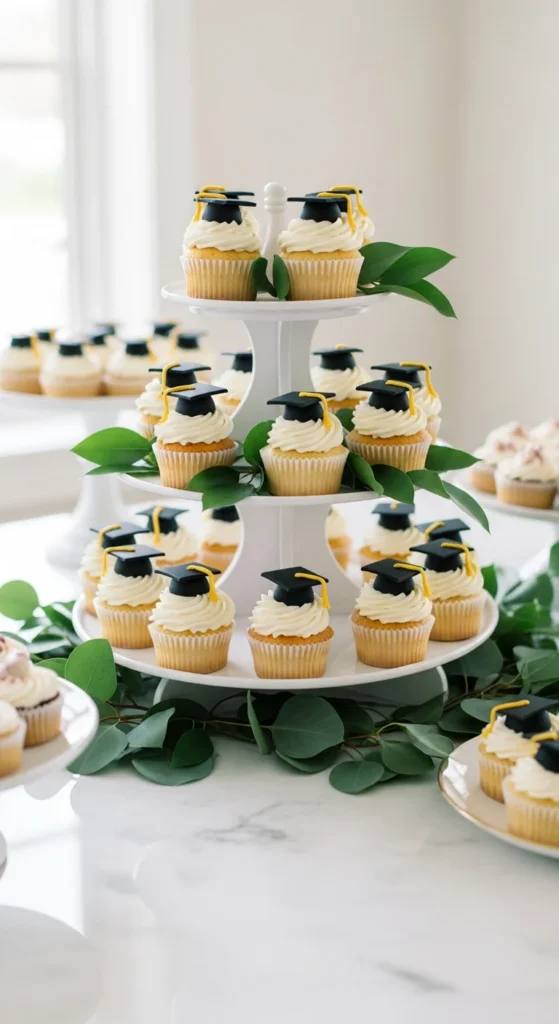 Graduation cupcake tower ideas