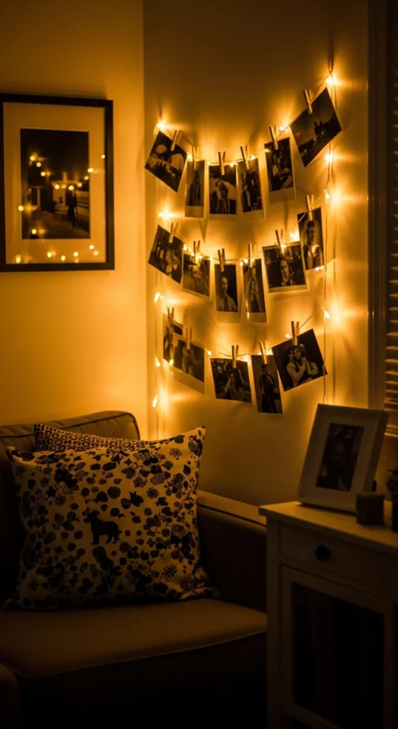 Graduation photo wall display