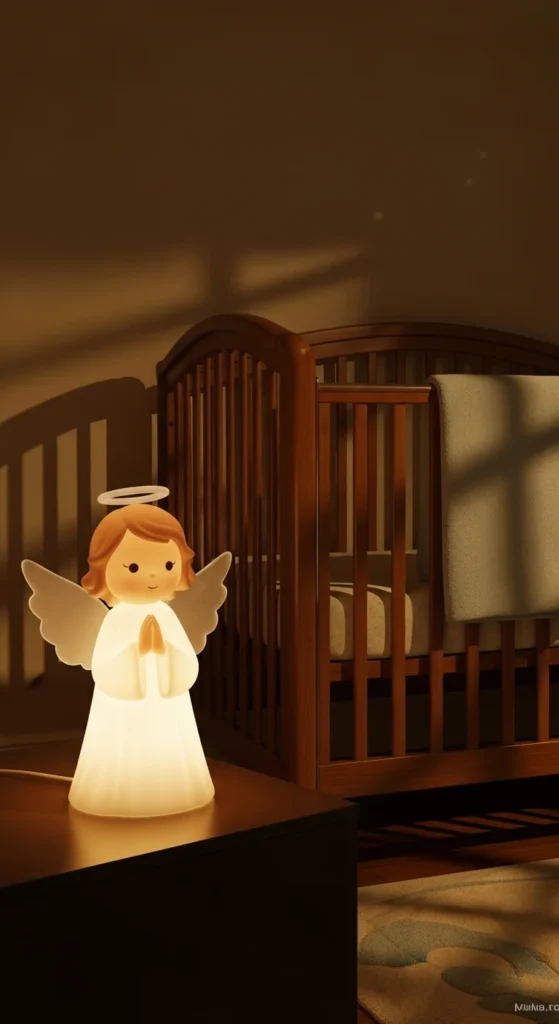 Guardian angel baptism night light