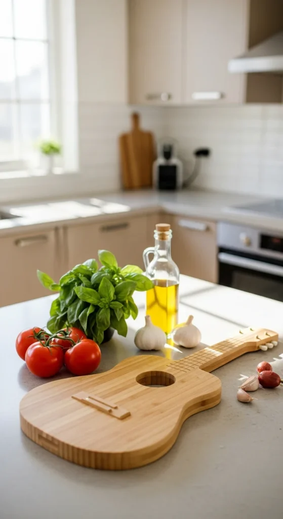 Guitar cutting board gift