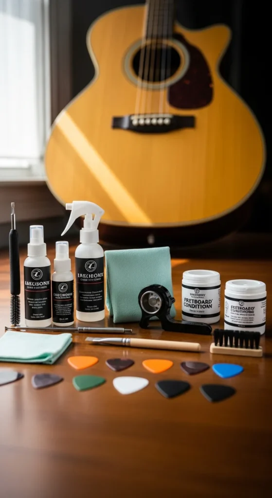 Guitar string cleaning kit
