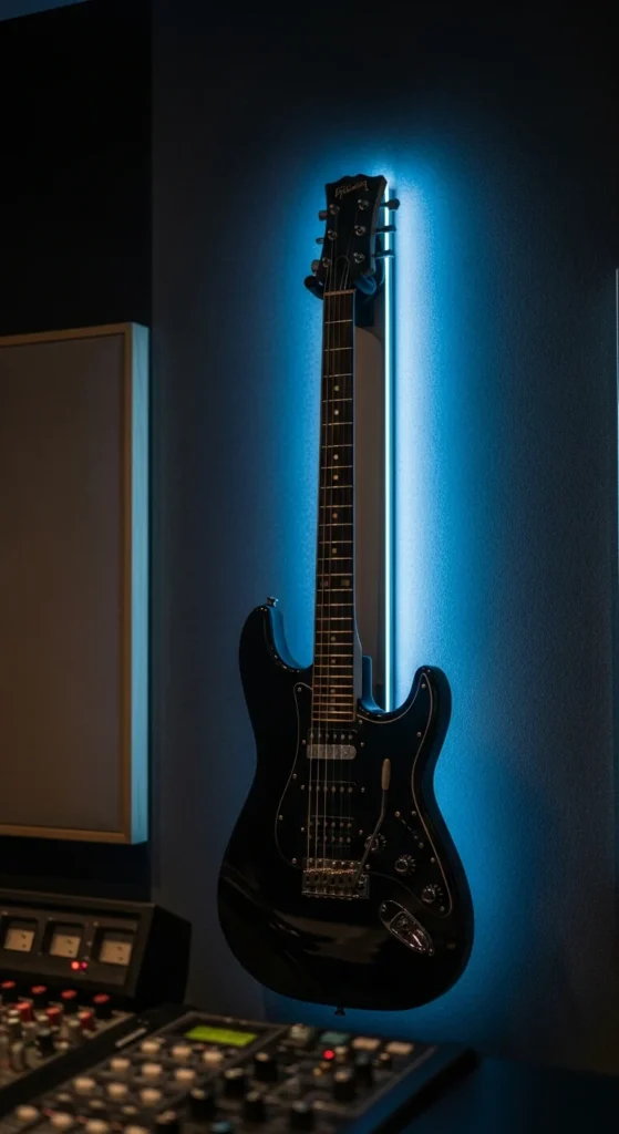Guitar wall hanger LED