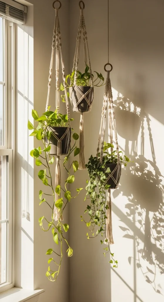 Hanging plants studio decor