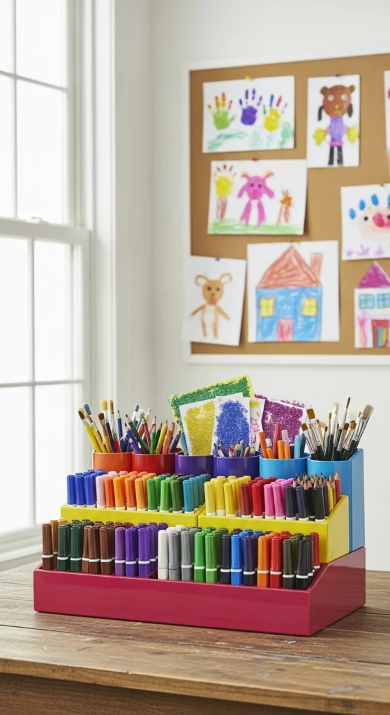 Kids art supply caddy