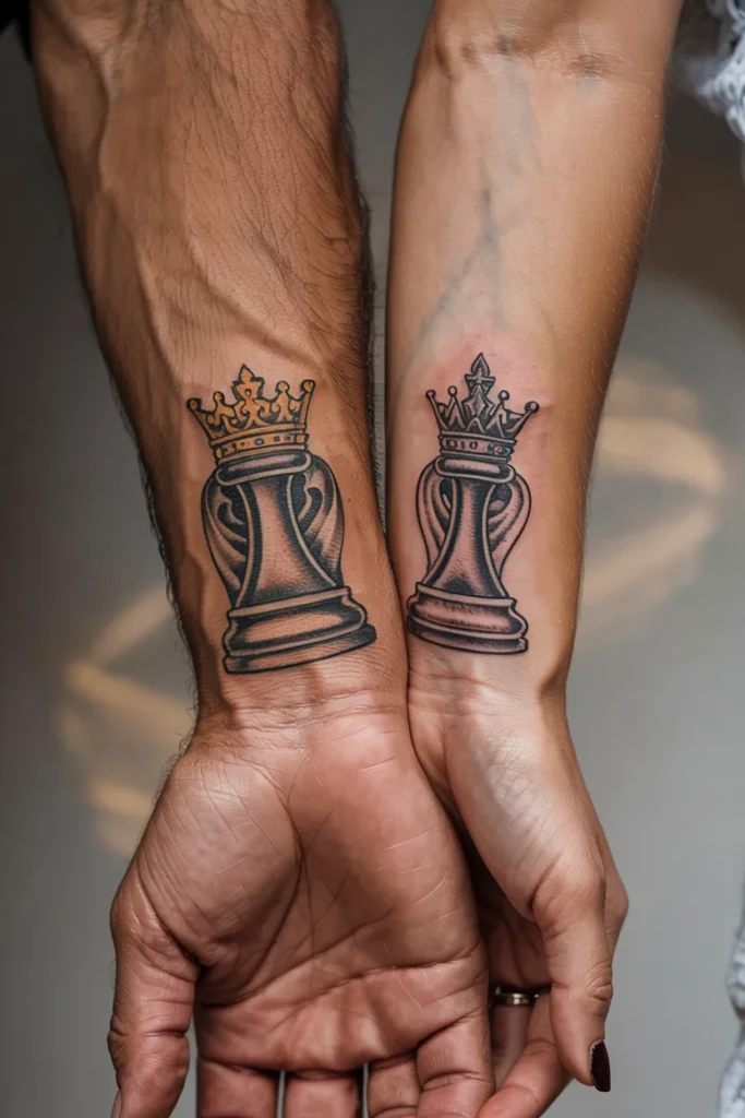 King queen couple tattoos