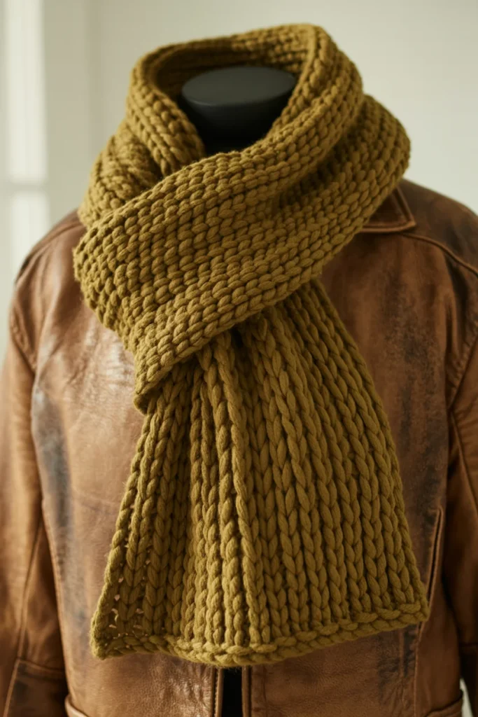 Masculine crochet scarf pattern