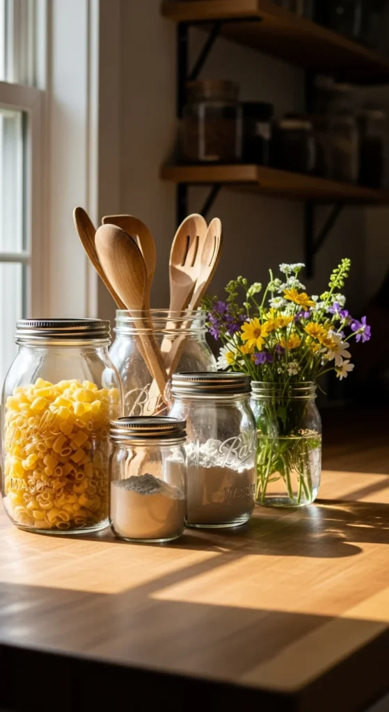 Mason jar farmhouse decor