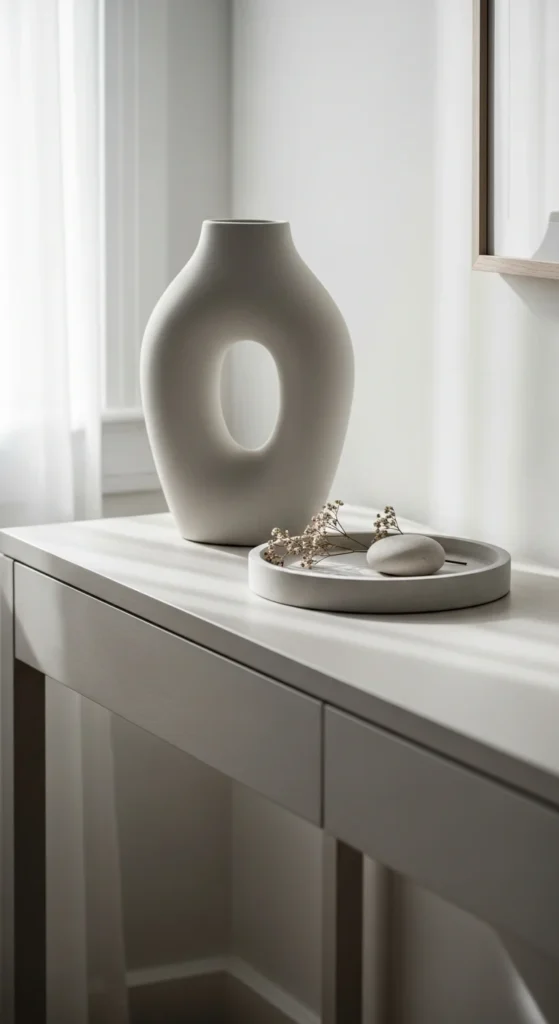 Minimalist entryway table