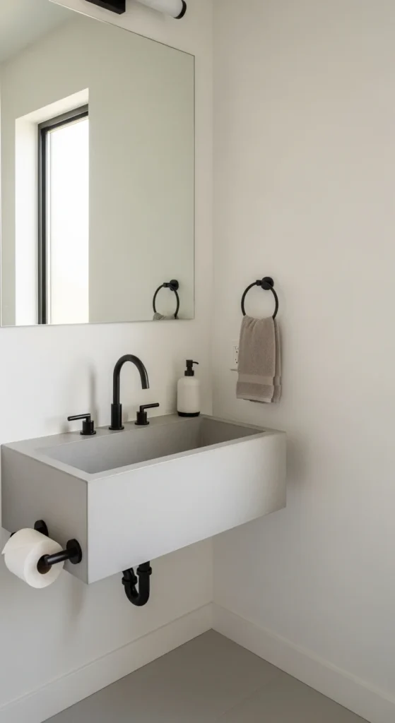 Minimalist powder room design