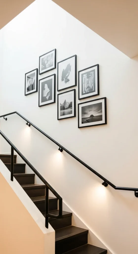 Modern staircase wall art